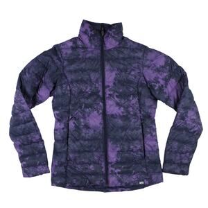 REI COOP Down Jacket Puff Purple Forest Puffer Padded Lighweight Packable Sz S